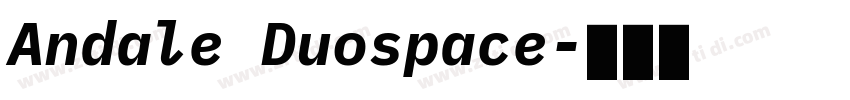 Andale Duospace字体转换